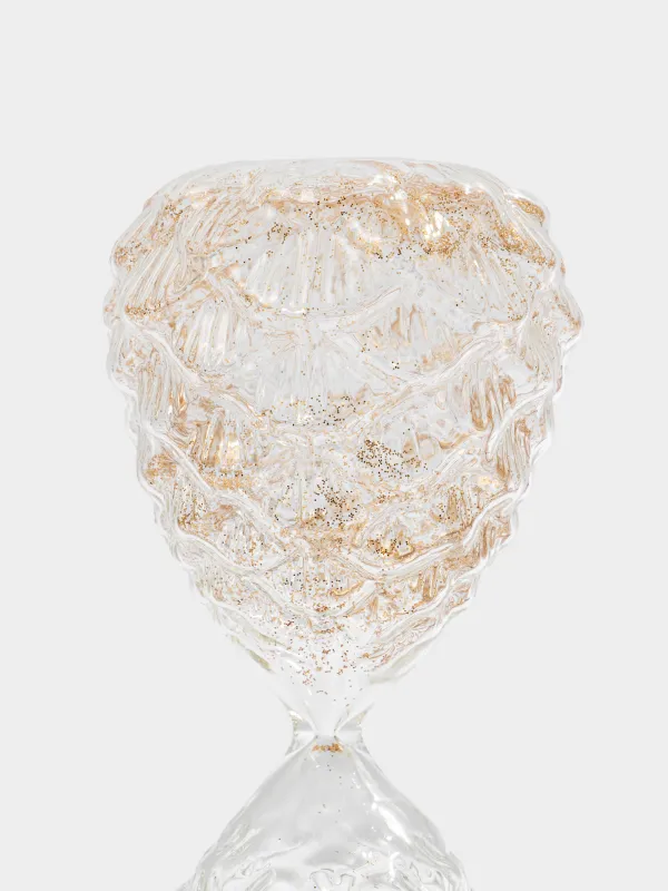 Часы песочные, 15 см, 3 минуты, с блестками внутри, стекло Б/песок, Шишки, Sand time, image-2