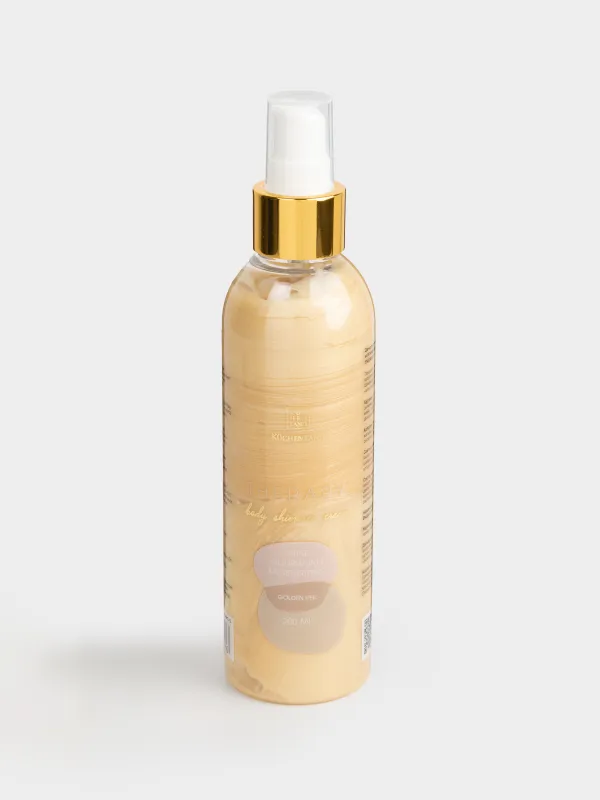 Крем-шиммер для тела, 200 мл, с дозатором, увлажняющий, Золотистая вуаль, Therapy, image-0