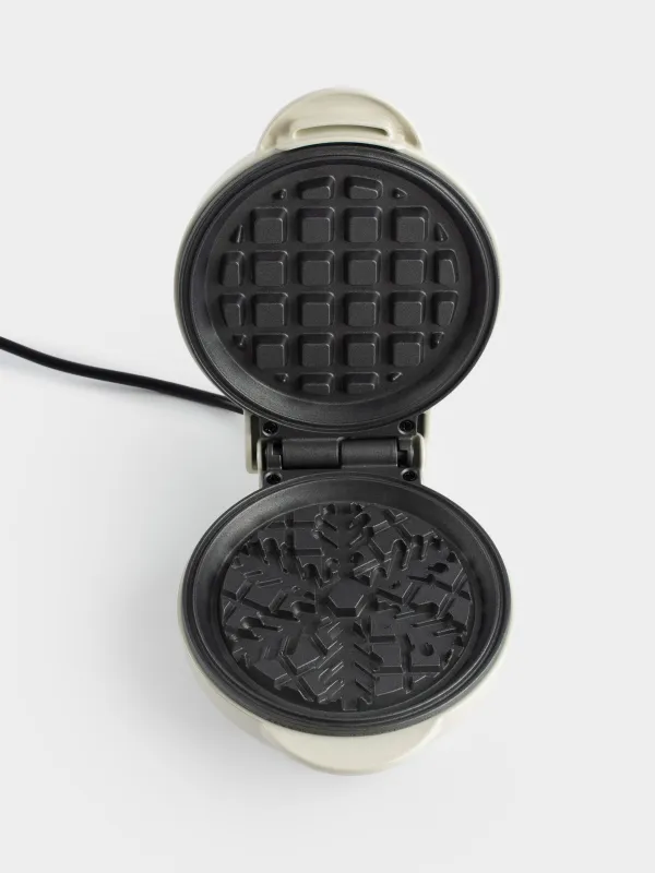 Вафельница, электрическая, 550 Вт, бакелит/металл, бежевая, Снежинка, Laneri, image-5