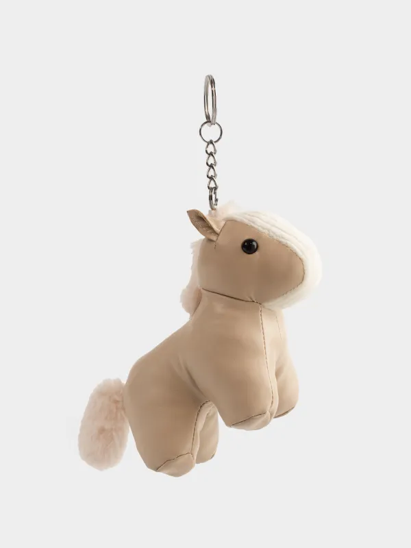 Брелок, 12 см, полиуретан/металл, бежевый, Лошадь, Keychain toy, image-1