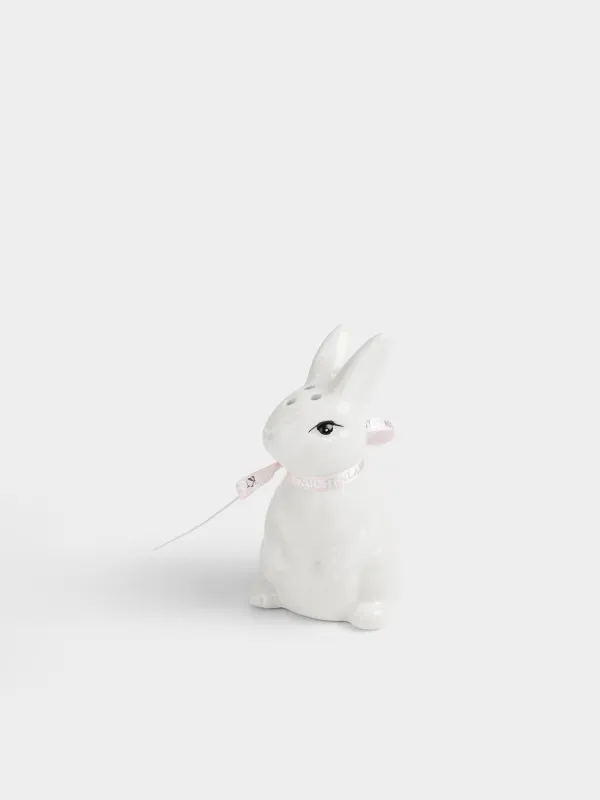 Емкость для соли или перца, 9 см, керамика D, молочная, Кролик с цветами, Rabbit bloome, image-2