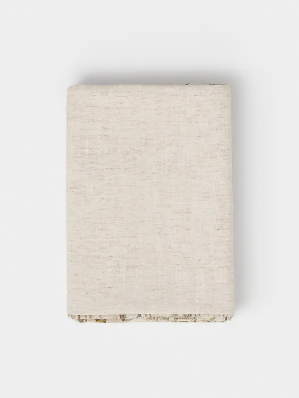 Скатерть, 170х250 см, полиэстер/лен, бежевая, Кролик в цветах, Bunny in flowers, image-8