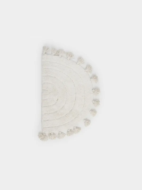 Коврик, 50x80 см, с кисточками, хлопок, молочный, Арка, Arch, image-0