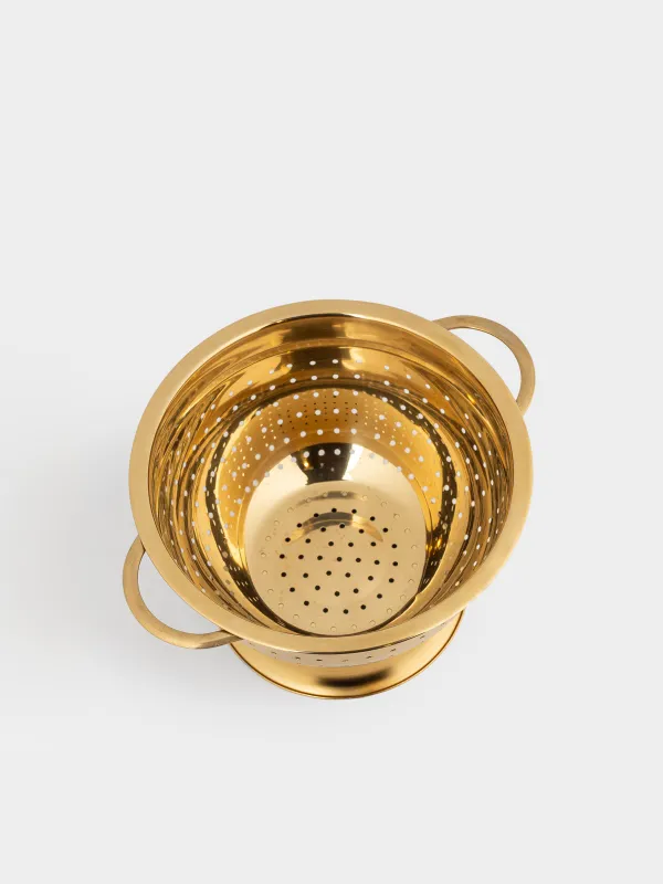 Дуршлаг, 22 см, с ручками, Classic gold, image-4