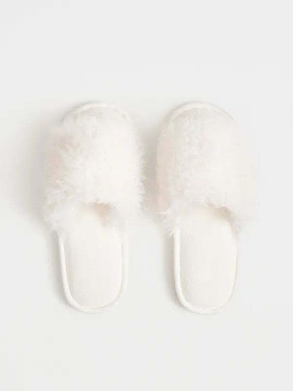 Тапочки домашние, молочные, Downy, image-1