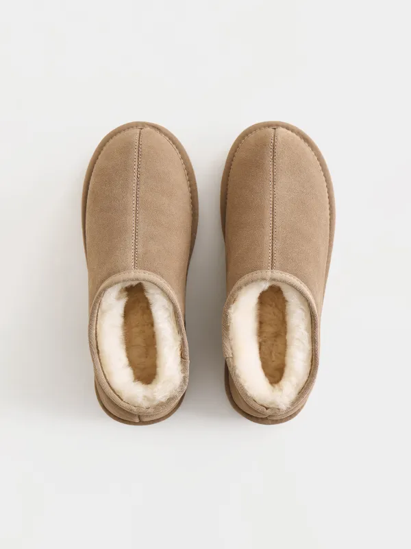 Угги с открытой пяткой, Suede, image-1