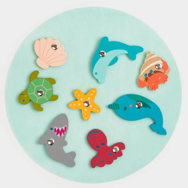 Набор игровой, 13 пр, дерево/магнит, Магнитная рыбалка, Game, image-2