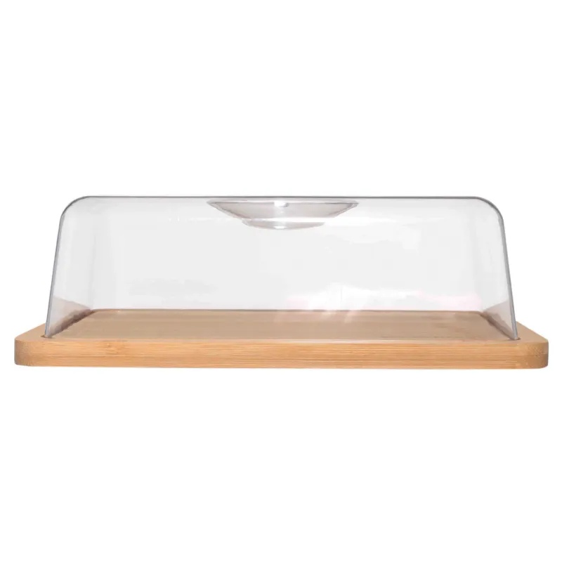 Блюдо с крышкой, 23x17 см, бамбук/пластик, прямоугольное, Bamboo, image-2