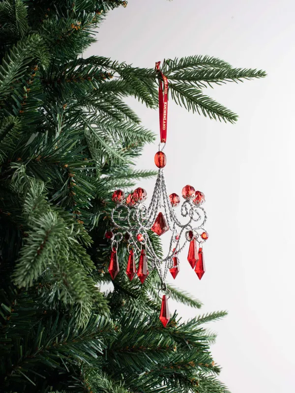 Игрушка елочная, 15 см, Подвеска с кристаллами, Ice crystal, image-3