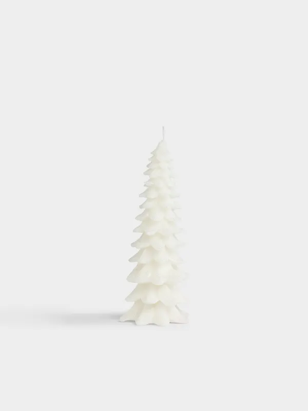 Свеча, 9х25 см, с блестками, Елка, Fir candle, image-0