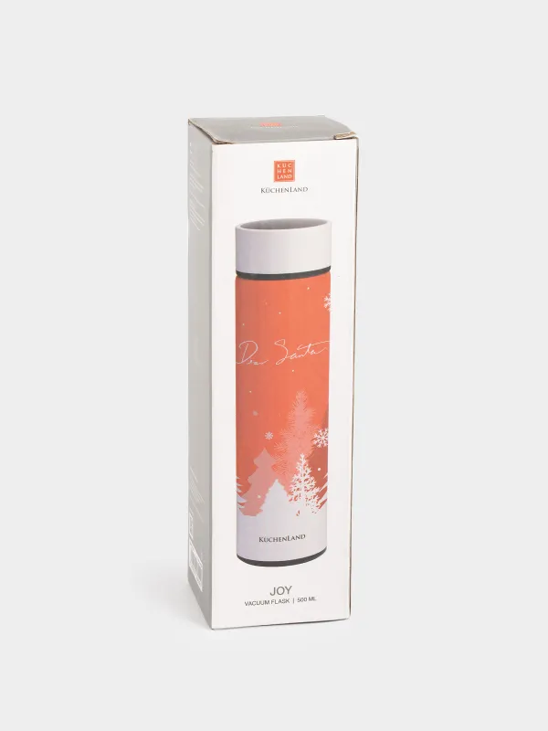 Термос, 500 мл, сталь/пластик, красный, Dear Santa, Joy, image-4