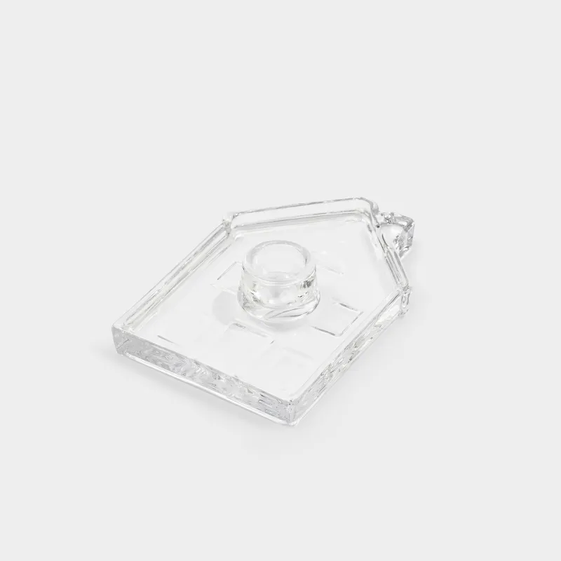 Подсвечник, 14 см, для тонкой свечи, стекло, House shape