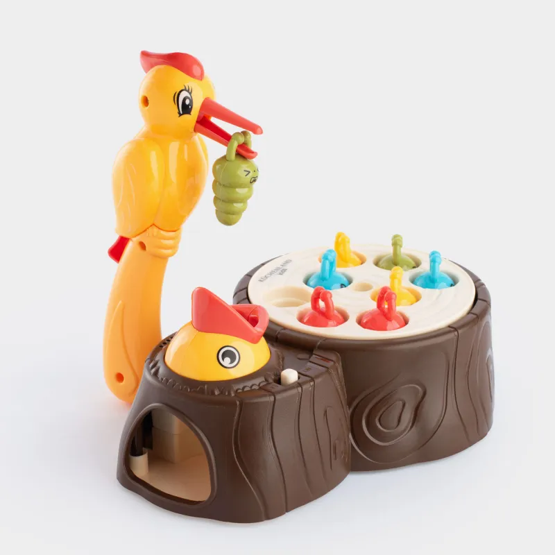 Игрушка-сортер, 17х11 см, развивающая, анимированная, пластик, Съешь червячка, Game, image-1