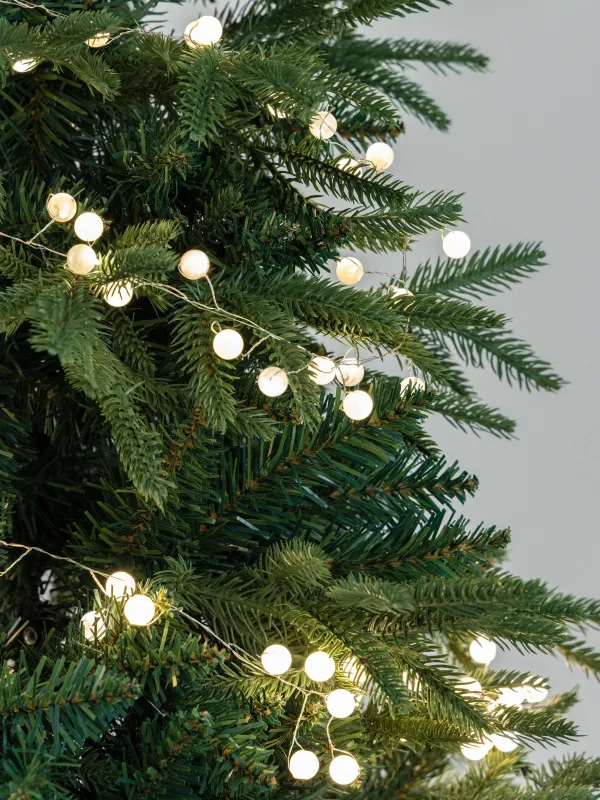 Гирлянда декоративная, 1,5 м, с подсветкой, 100 ламп, акрил/пластик, цветная, Шары, Balls decor, image-0