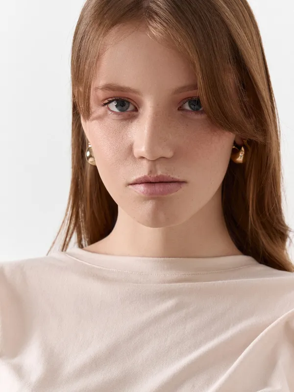 Серьги-пусеты, 2 см, 2 шт, металл, золотистые, Jewelry, image-2