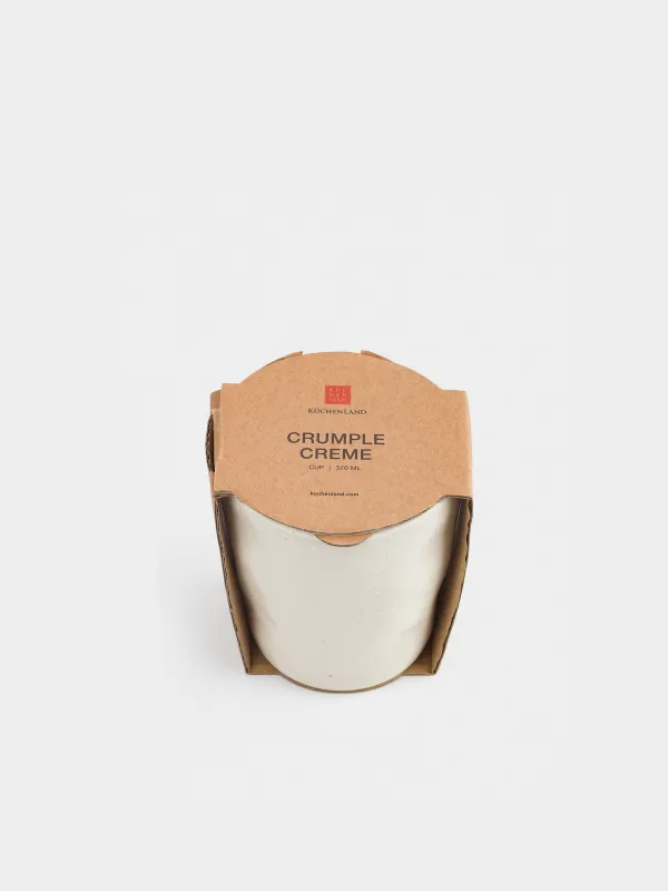 Стакан, 320 мл, Мятый эффект, Crumple creme, image-5