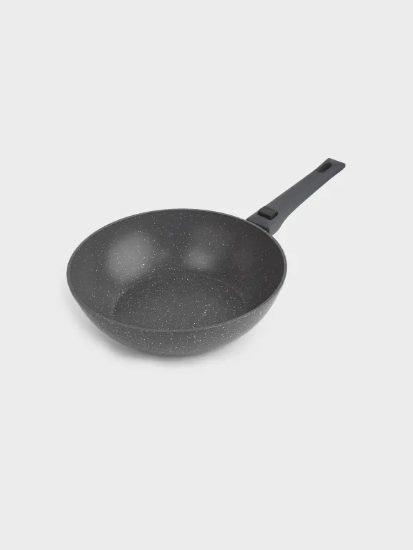 Вок, 28 см, с крышкой, съемная ручка, с покрытием, алюминий, Scandia, image-3