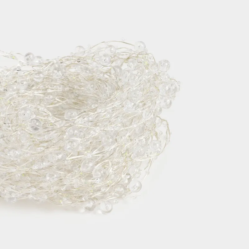 Гирлянда-занавес электрическая, 2х2 м/10 нитей, 200 ламп, 8 режимов, белая, Бусы, Christmas, image-3