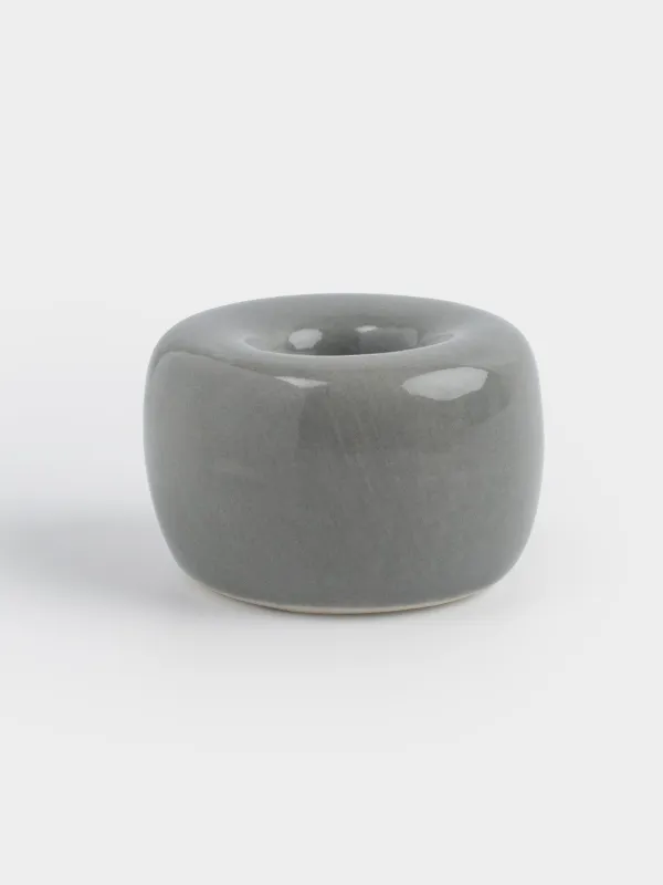 Подставка для зубной щетки, 3 см, фарфор P, серая, Minito, image-1