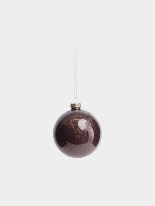 Набор елочных игрушек, 8 см, 4 шт, Шар с блестками, Ball sparkle, image-3