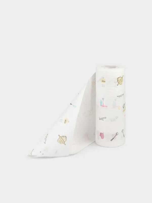 Полотенца рулонные, 25х25 см, 50 шт, целлюлоза, белые, Кухня, Roll, image-4