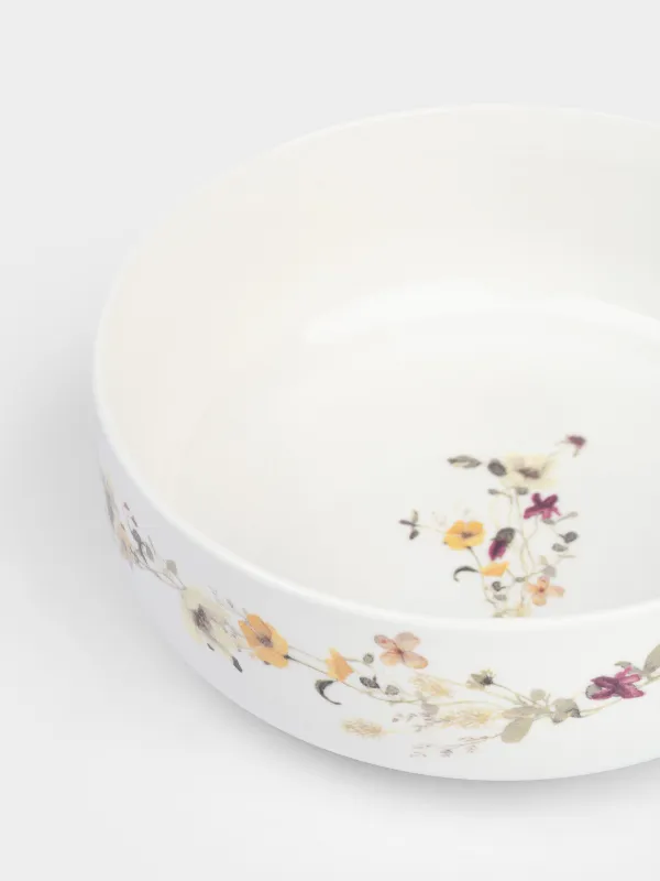 Салатник, 16х6 см, 700 мл, фарфор N, белый, Желтые цветы, Floweri, image-2