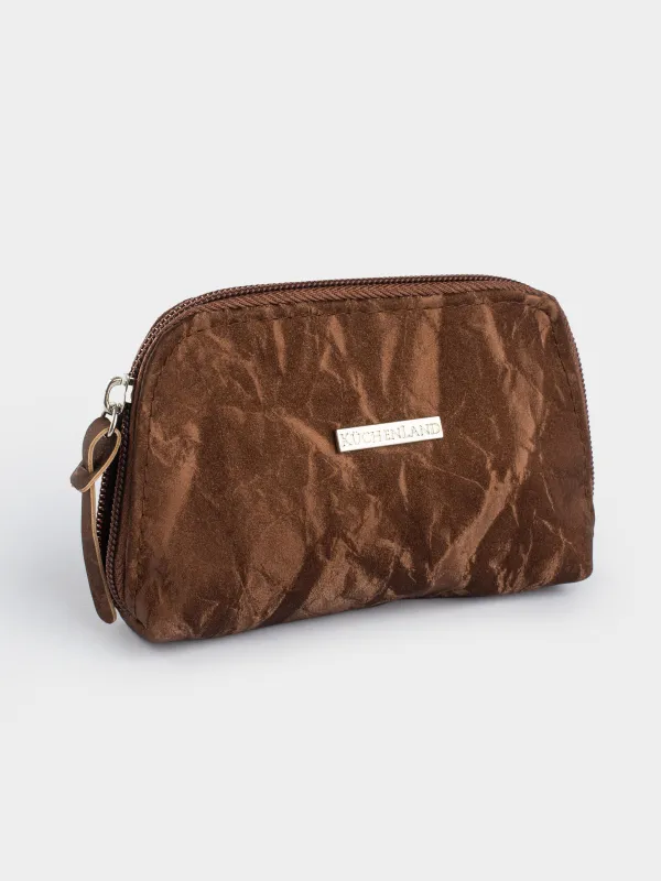 Косметичка, 15х9 см, полиуретан, коричневая, Krush, image-3