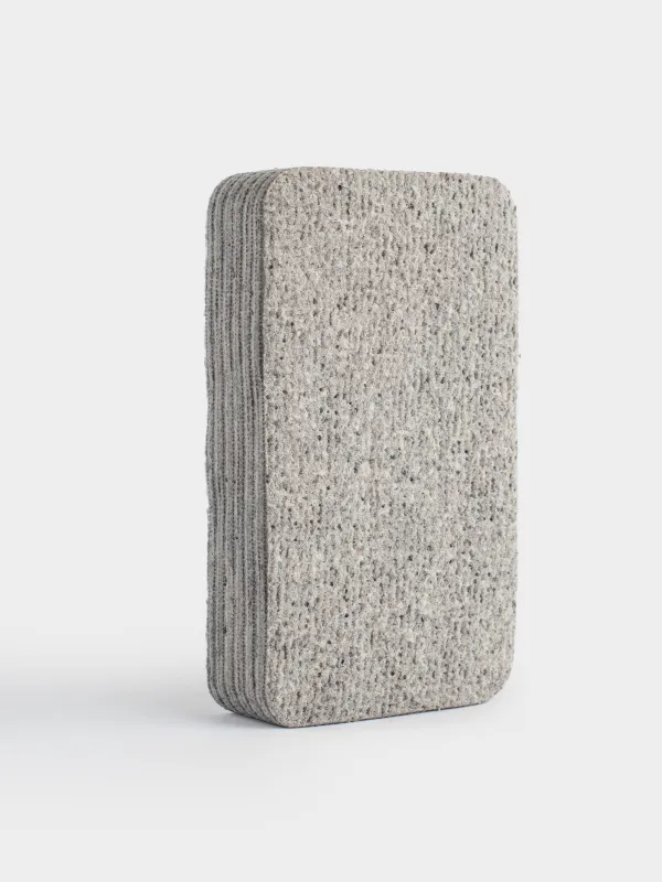 Губка-салфетка для уборки, многослойная, 12x7 см, микрофибра, серая, Clean, image-5