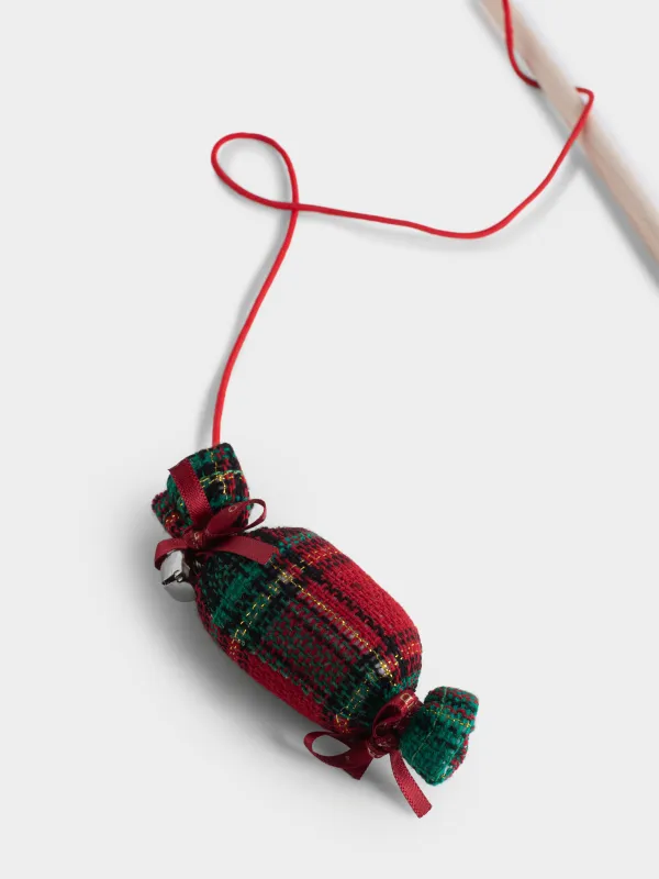 Игрушка-удочка для кошек, 90 см, Конфета, Christmas pet, image-1