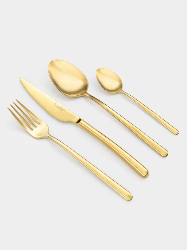 Столовые приборы, 6 перс, 24 пр, сталь, золотистые, Toscana gold, image-0