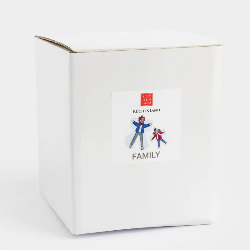 Кружка, 420 мл, фарфор N, белая, Папа и дочь в снегу, Family, image-5