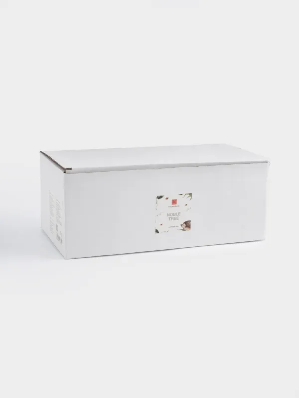 Набор для закусок, 2 пр, на подставке, фарфор P/дерево, молочный, Еж, Noble tree, image-4