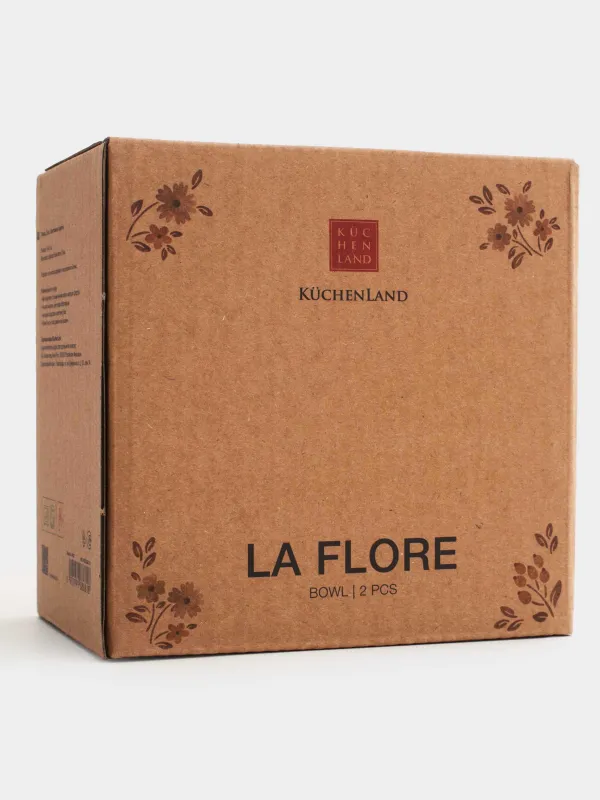 Пиала, 14х7 см, 600 мл, 2 шт, фарфор N, белый, Винтажные цветы, La flore, image-5