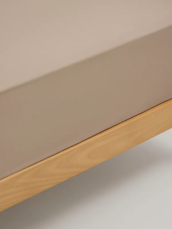 Простыня, 245х270 см, сатин 300 ТС, бежевая, Satin, image-1