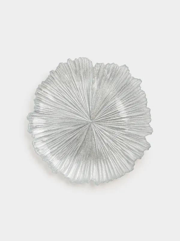 Тарелка обеденная, 28 см, стекло Р, серебристая, Verge, image-0