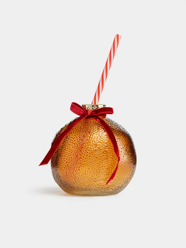 Банка для напитков, 480 мл, с трубочкой, Апельсин, Christmas drink, image-0