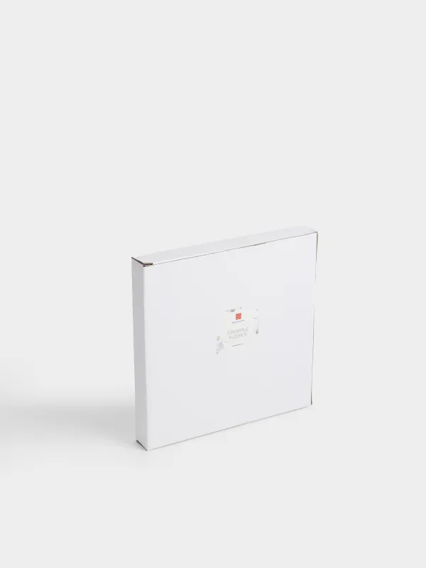 Тарелка закусочная, 19 см, керамика D, белая, Полевой цветок, Crumple flower, image-5