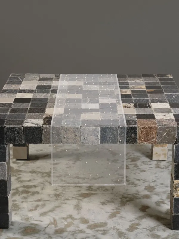 Дорожка настольная, 40х160 см, полиэстер/пластик, белая, Жемчужины, Pearl Antarctica, image-6