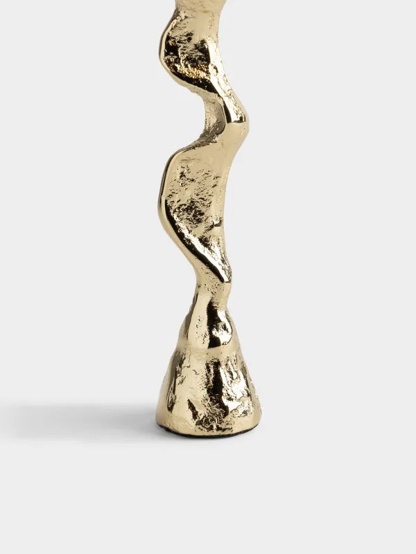 Подсвечник, 17 см, для тонкой свечи, Fantastic gold, image-1