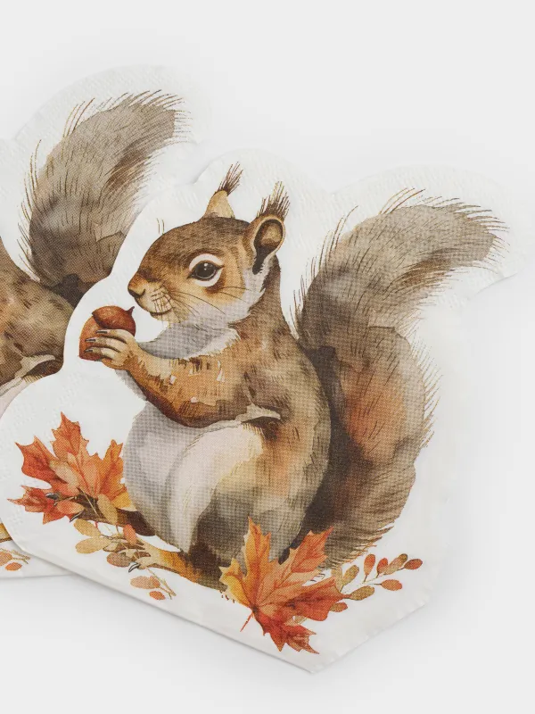 Салфетки бумажные, 28х32 см, 20 шт, фигурные, коричневые, Белка, Forest symphony, image-3