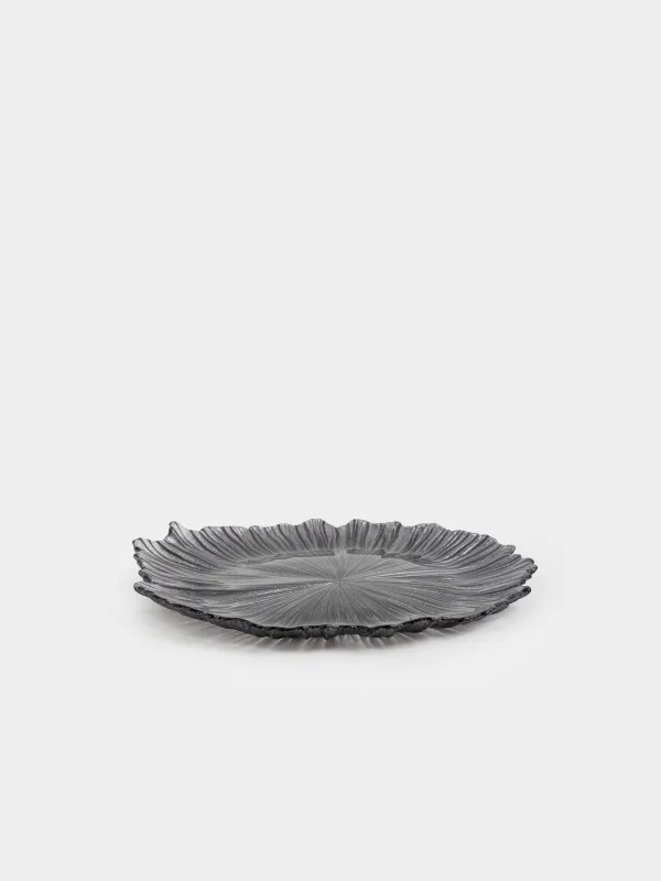 Тарелка обеденная, 28 см, стекло Р, серая, Verge, image-2