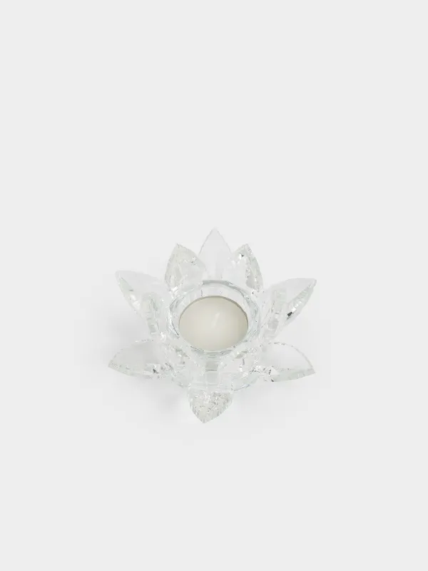 Подсвечник, 13x6 см, для чайной свечи, Лотос, Crystal flower, image-2