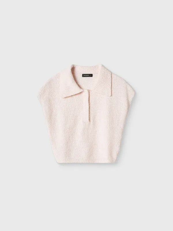 Джемпер женский, с воротником-поло, розовый, Sigrid, image-4