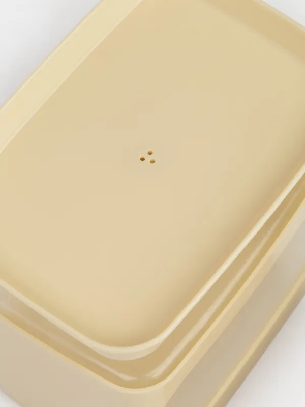 Диспенсер для моющего средства, 680 мл, с губкой, платформа, пластик, молочный, Keeping, image-2