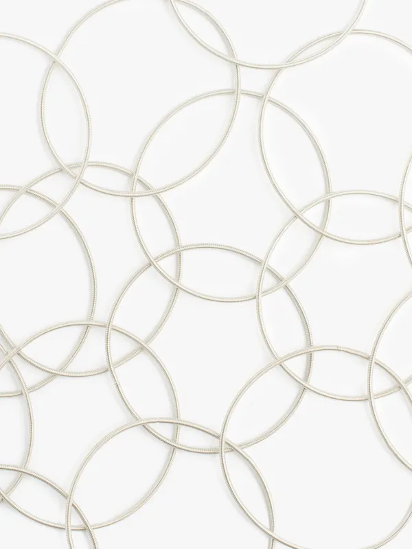 Набор браслетов, 17 см, 12 шт, металл, серебристый, Кольца, Jewelry, image-2