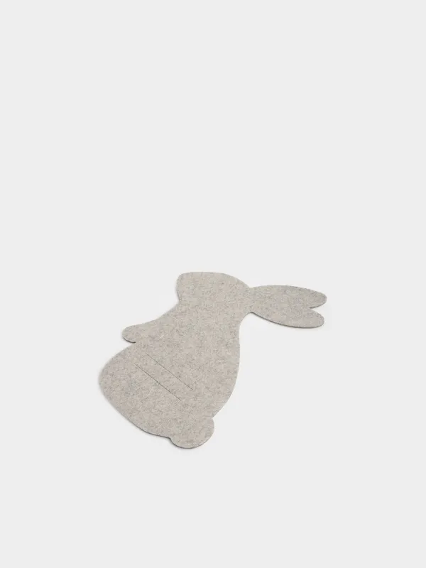 Карман для столовых приборов, 30х20 см, фетр, бежевый, Кролик, Felt mat, image-1