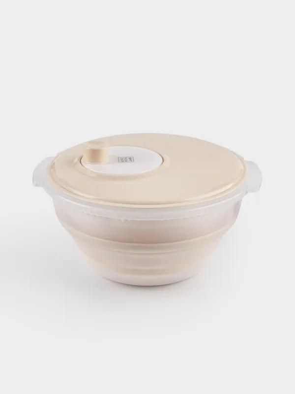 Сушилка для зелени, 30 см, механическая, складная, пластик/резина, серо-бежевая, Foldaway, image-2