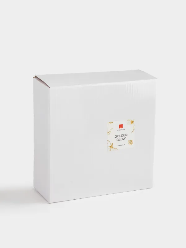 Блюдо глубокое, 18х6 см, керамика, молочное, Тыква с листом, Golden glow, image-5