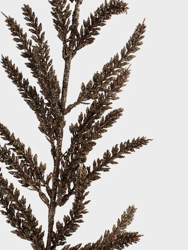 Ветка декоративная, 64 см, пластик/металл, Бронзовая хвоя, Conifer bronze, image-3