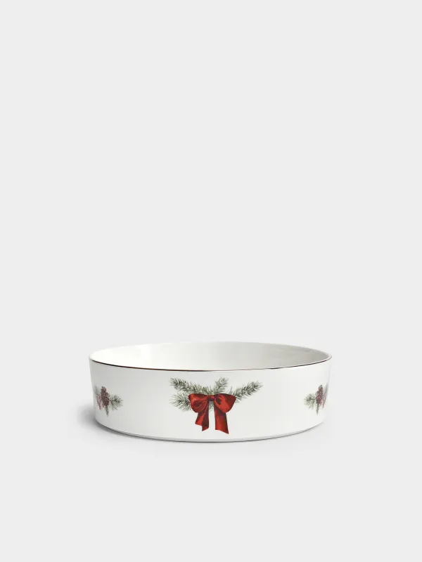 Блюдо, 24х6 см, с бортами, Елка с подарками, Christmas miracle classic, image-0